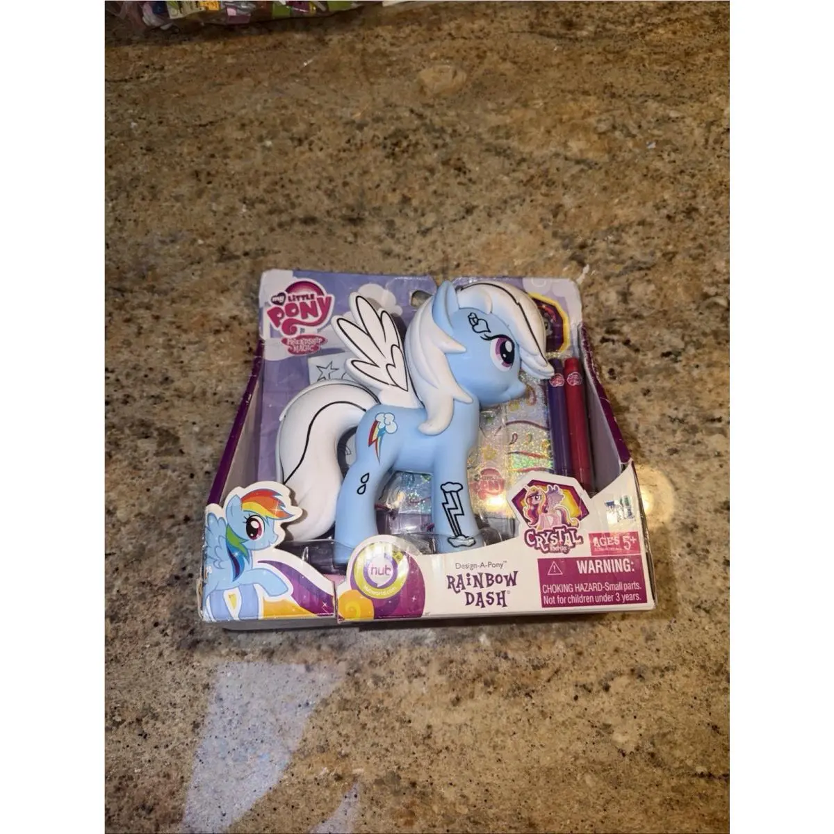 Hasbro My Little Pony Design-a-pony Rainbow Dash Figure w/ Marker Stickers 2012