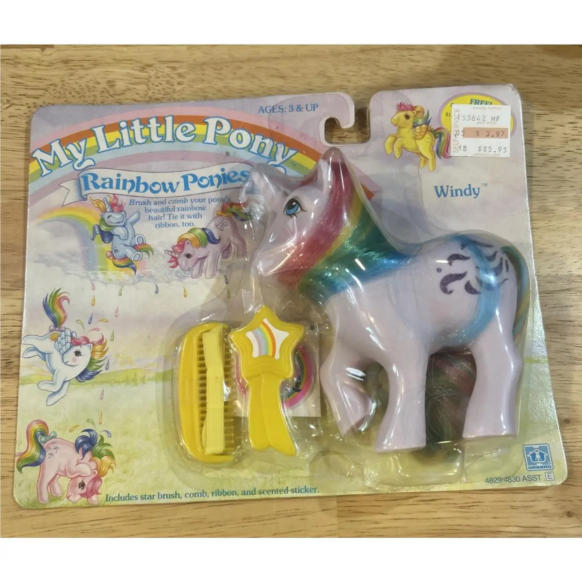 Vintage My Little Pony G1 Rainbow 1983 Purple Windy Moc Nos Rare