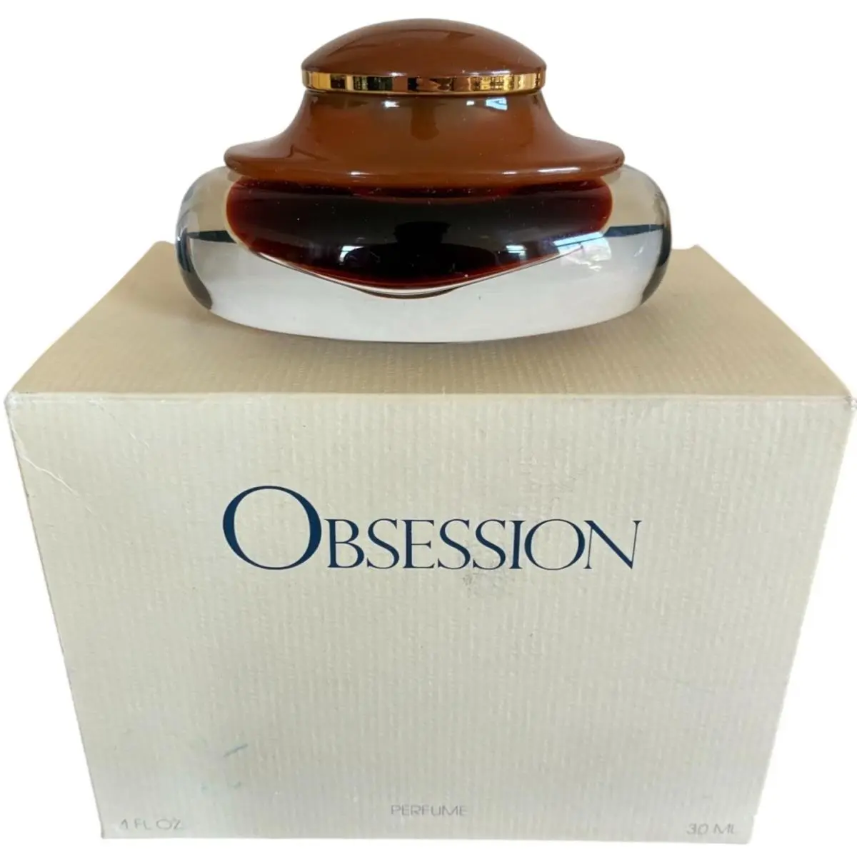 Obsession Women Calvin Klein 1fl oz Perfume Vintage Kidney Bottle c1985