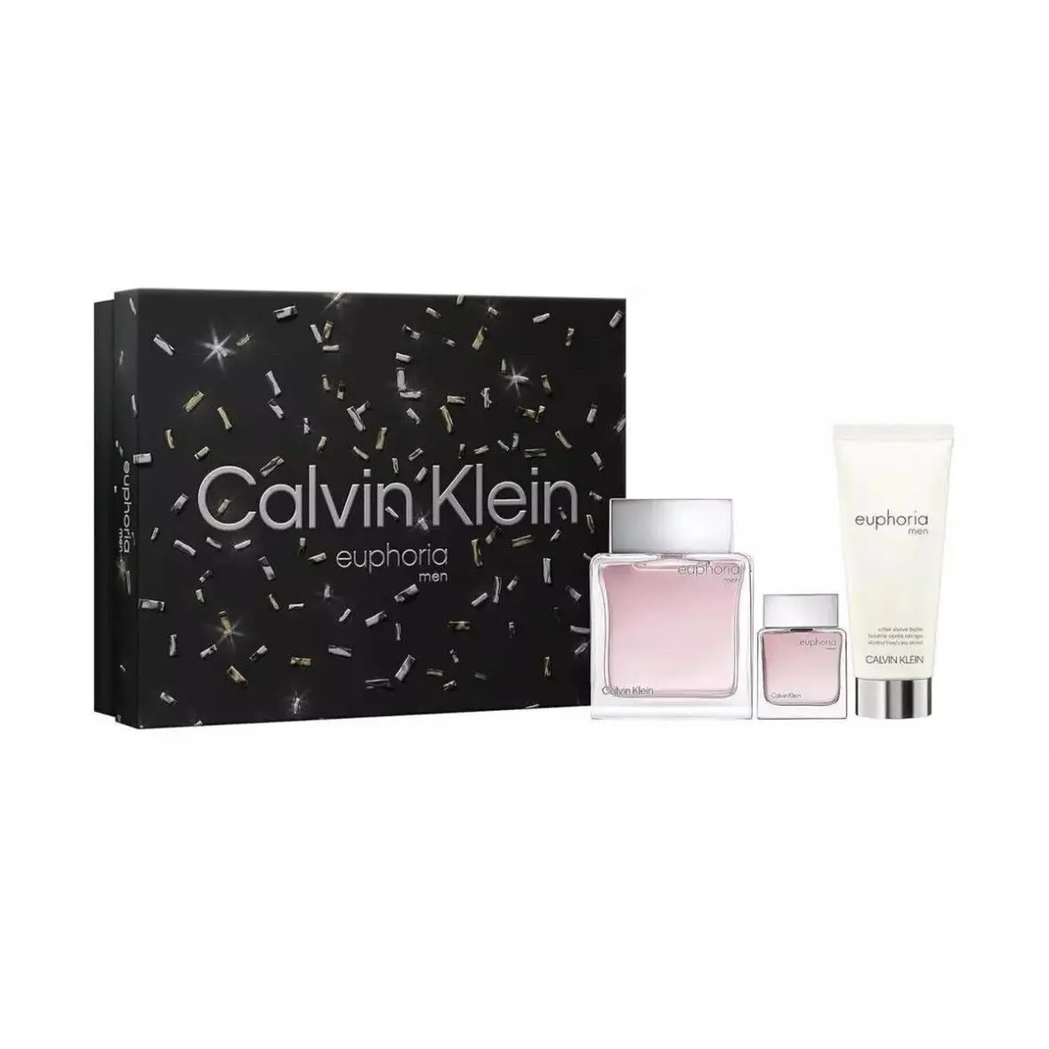 Euphoria Men`s Eau De Toilette 3 Piece Gift Set For Men by Calvin Klein