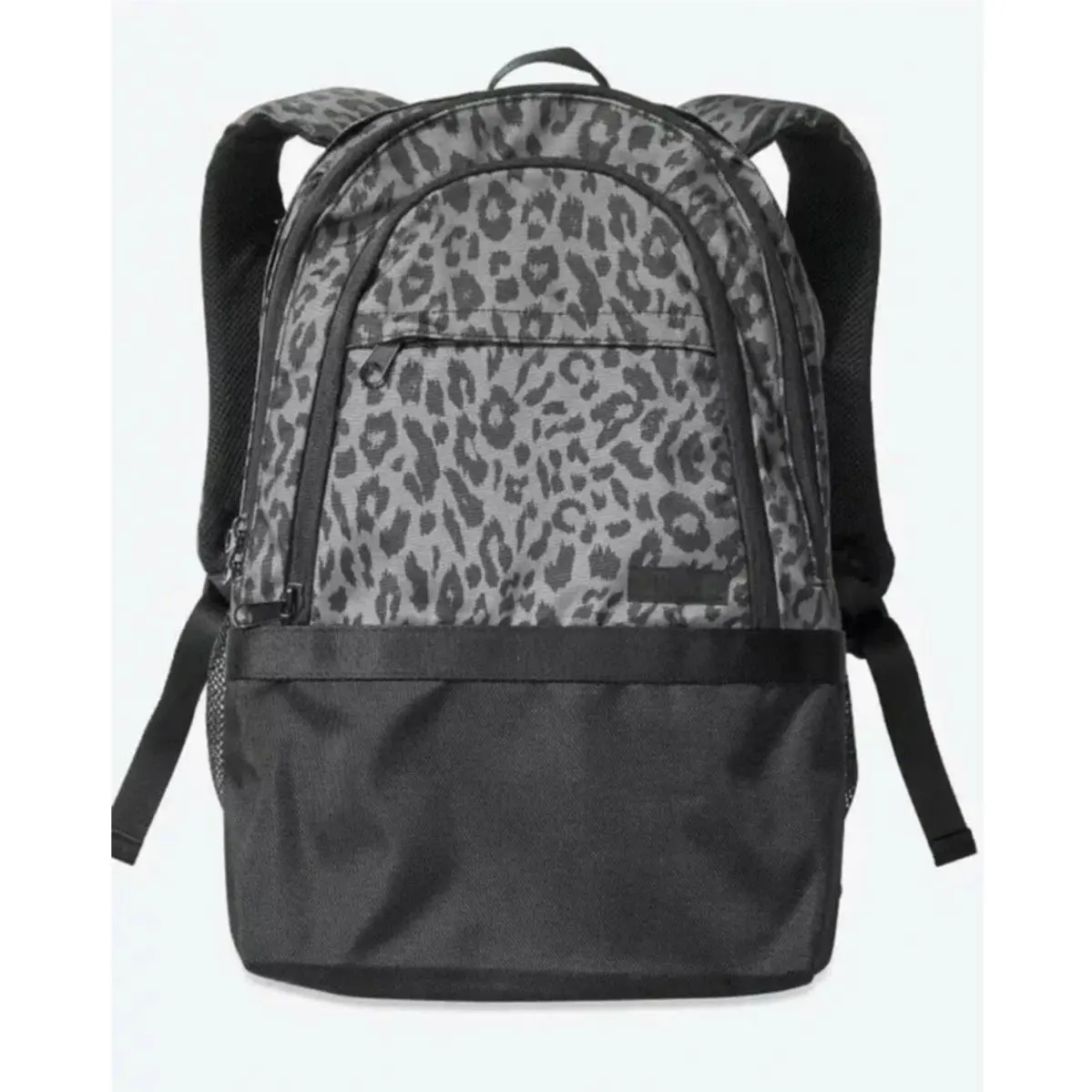 Victoria`s Secret Pink Backpack Collegiate Bookbag Zip Pocket Grey Leopard by Victoria's Secret