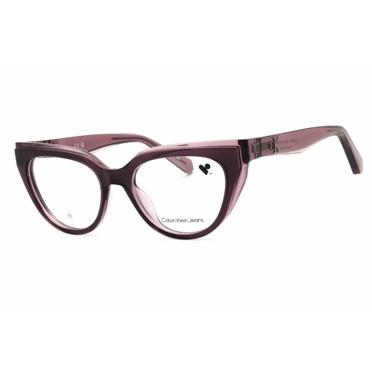 Jeans Women`s Eyeglasses Lavender Cat Eye Shape Frame CKJ24628 508 by Calvin Klein