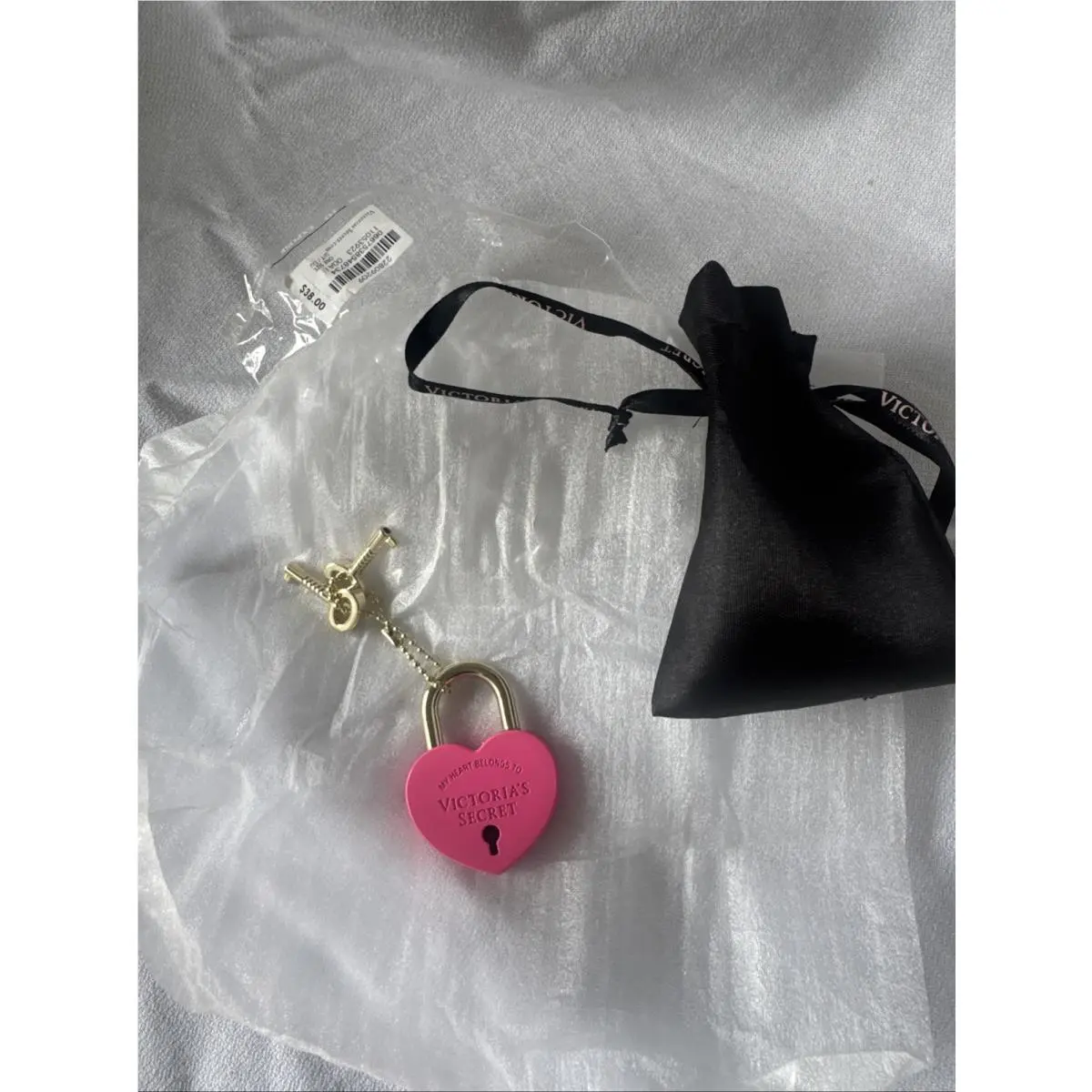 Victoria’s Secret Pink My Heart Belongs to Heart Lock Keys Vintage by Victoria's Secret