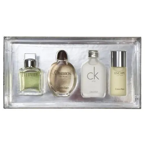 Calvin Klein Men 4 Pcs Mini 0.5 oz Edt Splash Ck One Escape Obsession Eternity