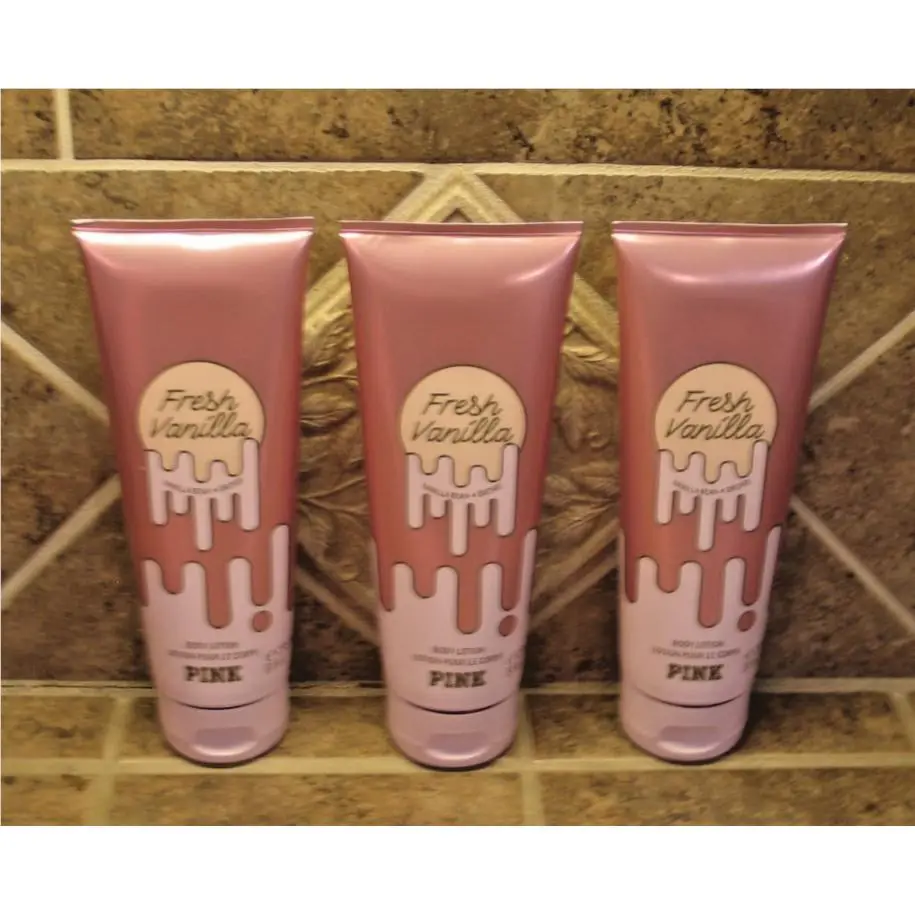 Victoria`s Secret Pink Fresh Vanilla Body Lotion 8 oz Lot OF 3 by Victoria's Secret