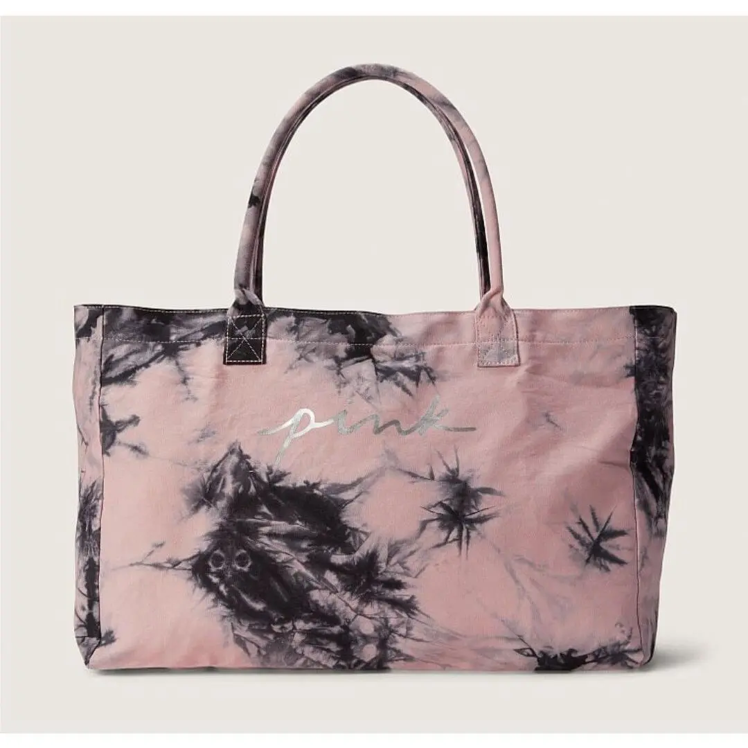 Victoria`s Secret Pink Cloudy Tie-dye Tote Shopping Bag Travel Carry ON L by Victoria's Secret