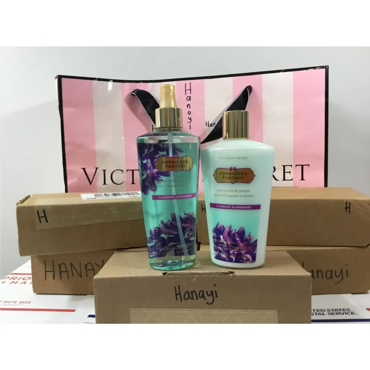 2PC Victoria`s Secret Forbidden Fantasy Body Mist Body Lotion Set