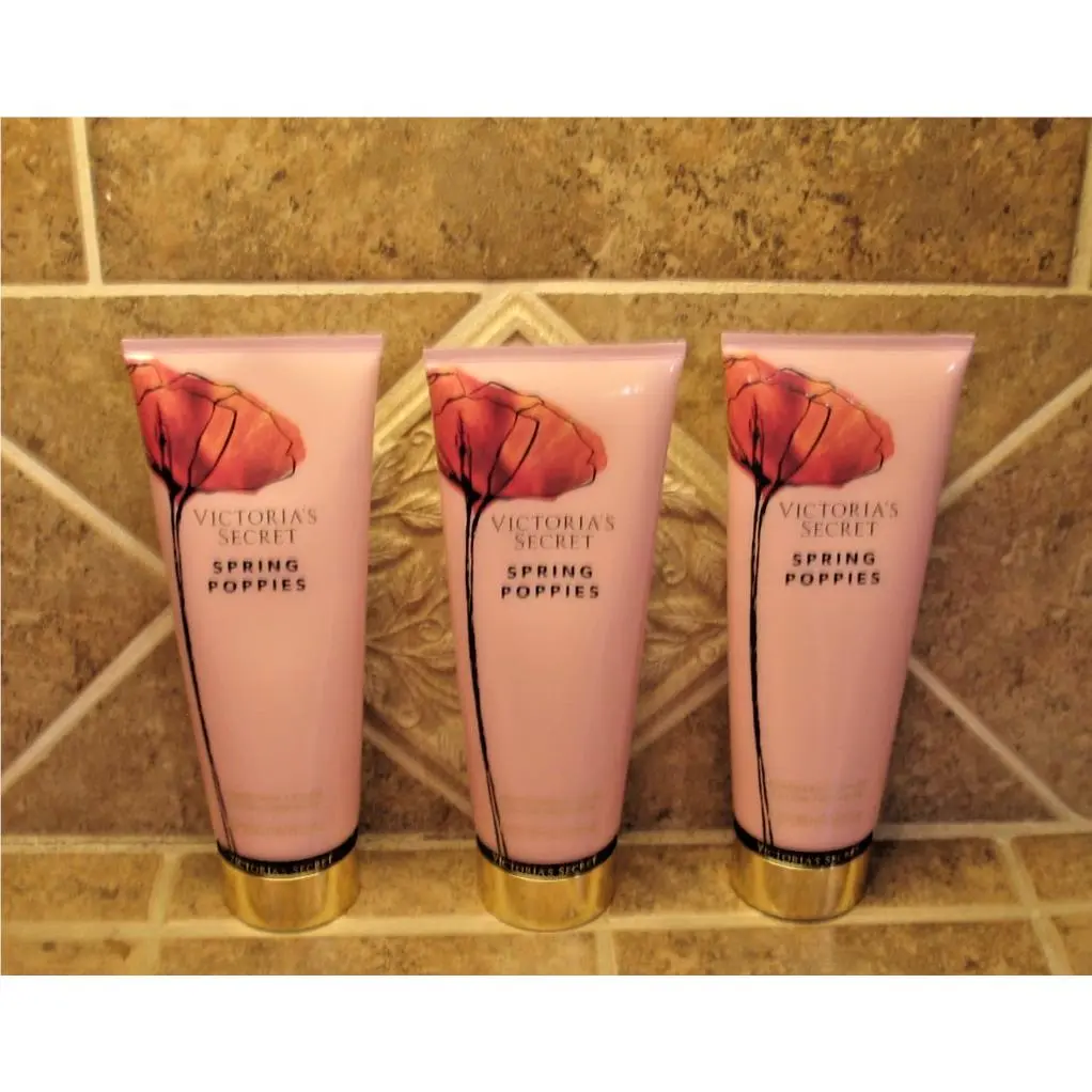 Victoria`s Secret Spring Poppies Body Lotion 8 oz Lot OF 3 by Victoria's Secret
