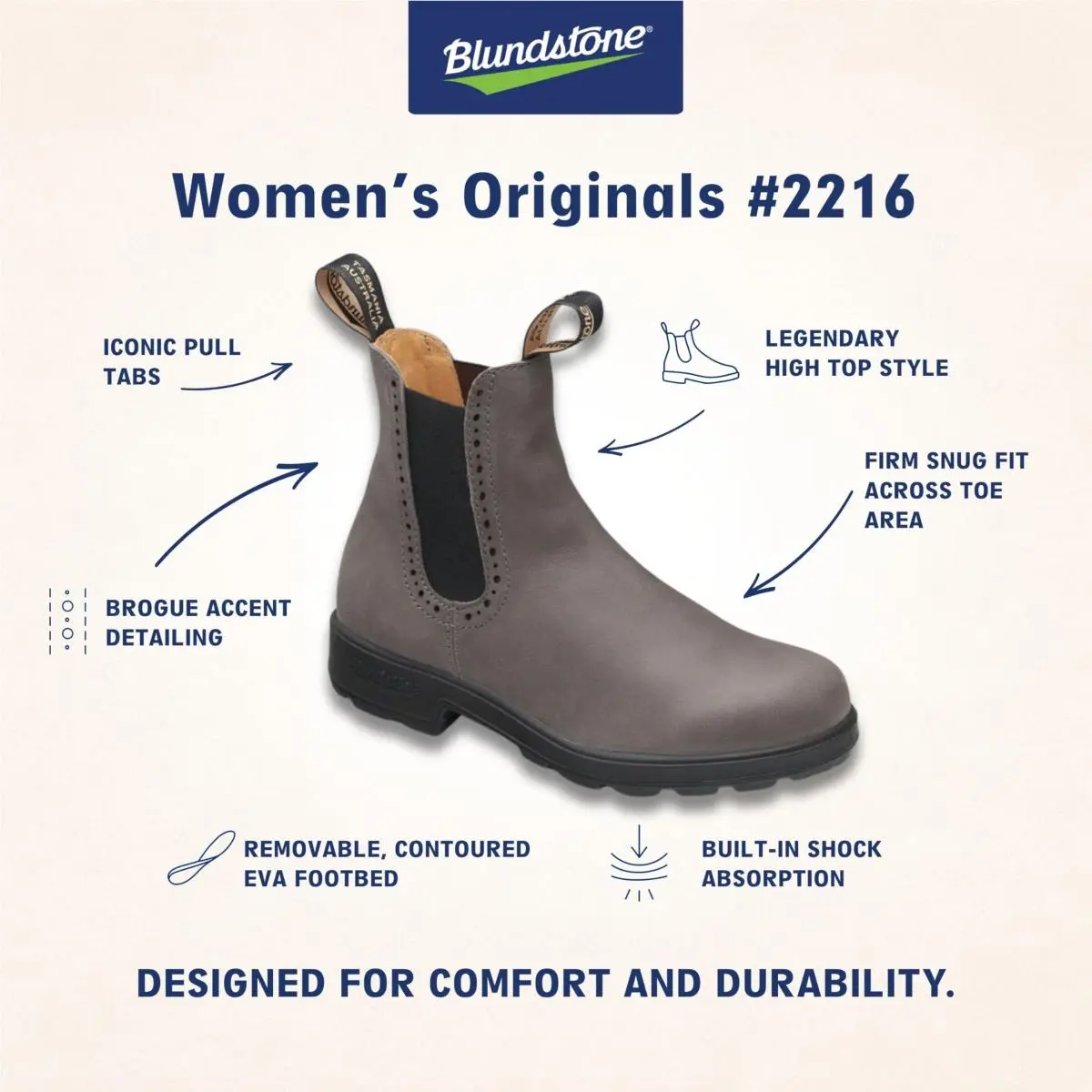 Blundstone shoes - 2216 - 2216-070 - rustic brown 55