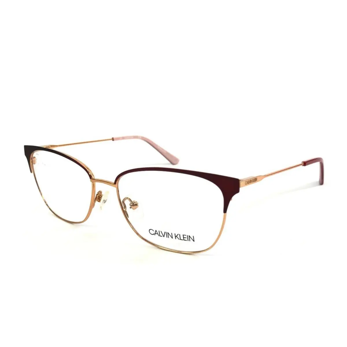 Calvin Klein Eyeglasses Frames CK18108 600 Red Rose Gold Cat Eye 52-15-135