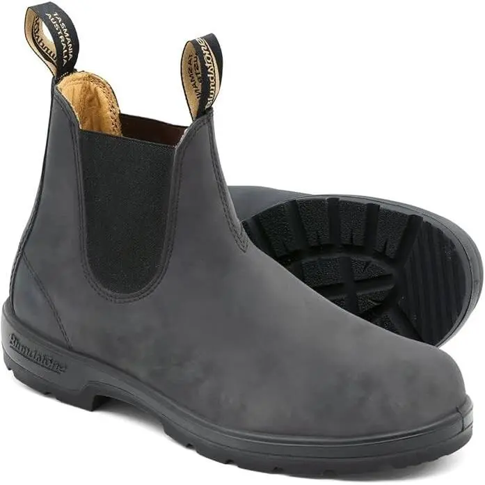 Blundstone D6815 Mens Rustic Black Nubuck Classic Chelsea Boot Size 10 M - Black