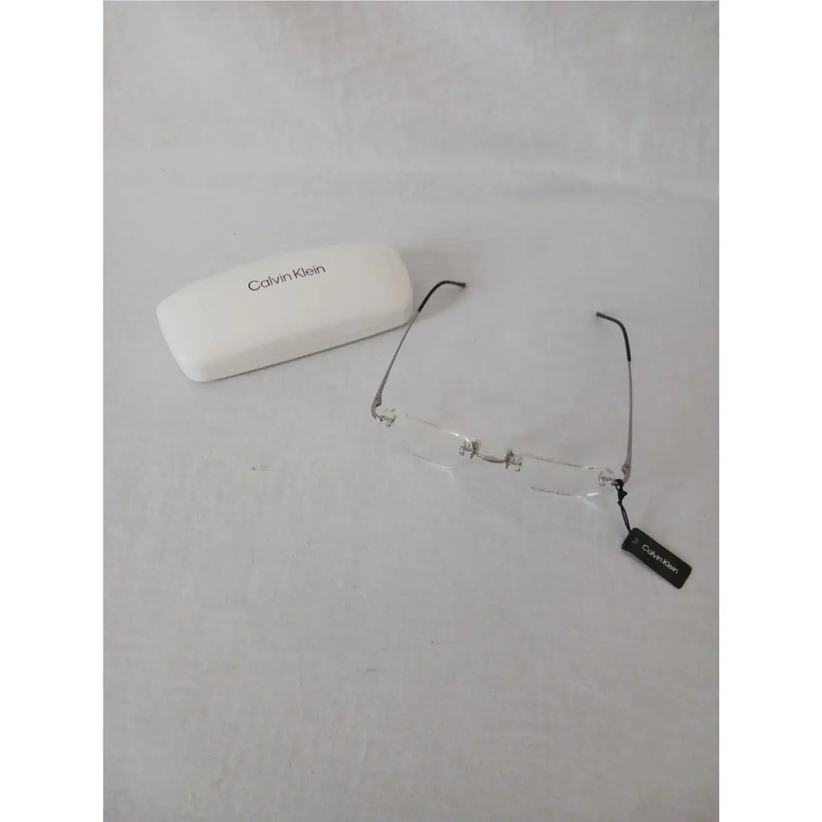 Men`s Eyeglasses Light Gunmetal Titanium CK22112T with Case by Calvin Klein