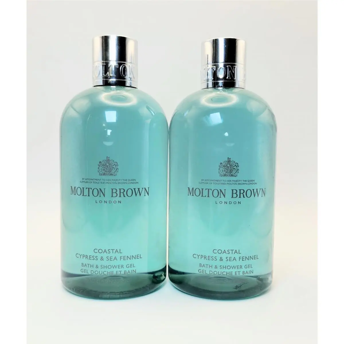 x2 Molton Brown Coastal Cypress Sea Fennel Bath Shower Gel 10 oz Each