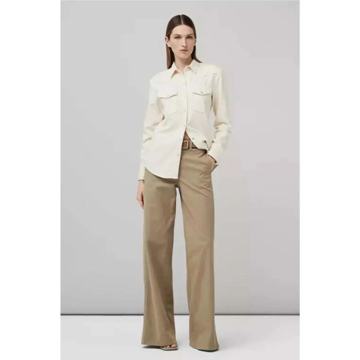 Rag and Bone Featherweight Wyatt Shirt Ecru Ivory Size XS