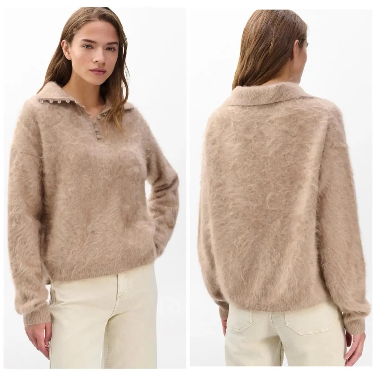 Rag Bone Jada Brushed Cashmere Sweater In Mink Size: XS