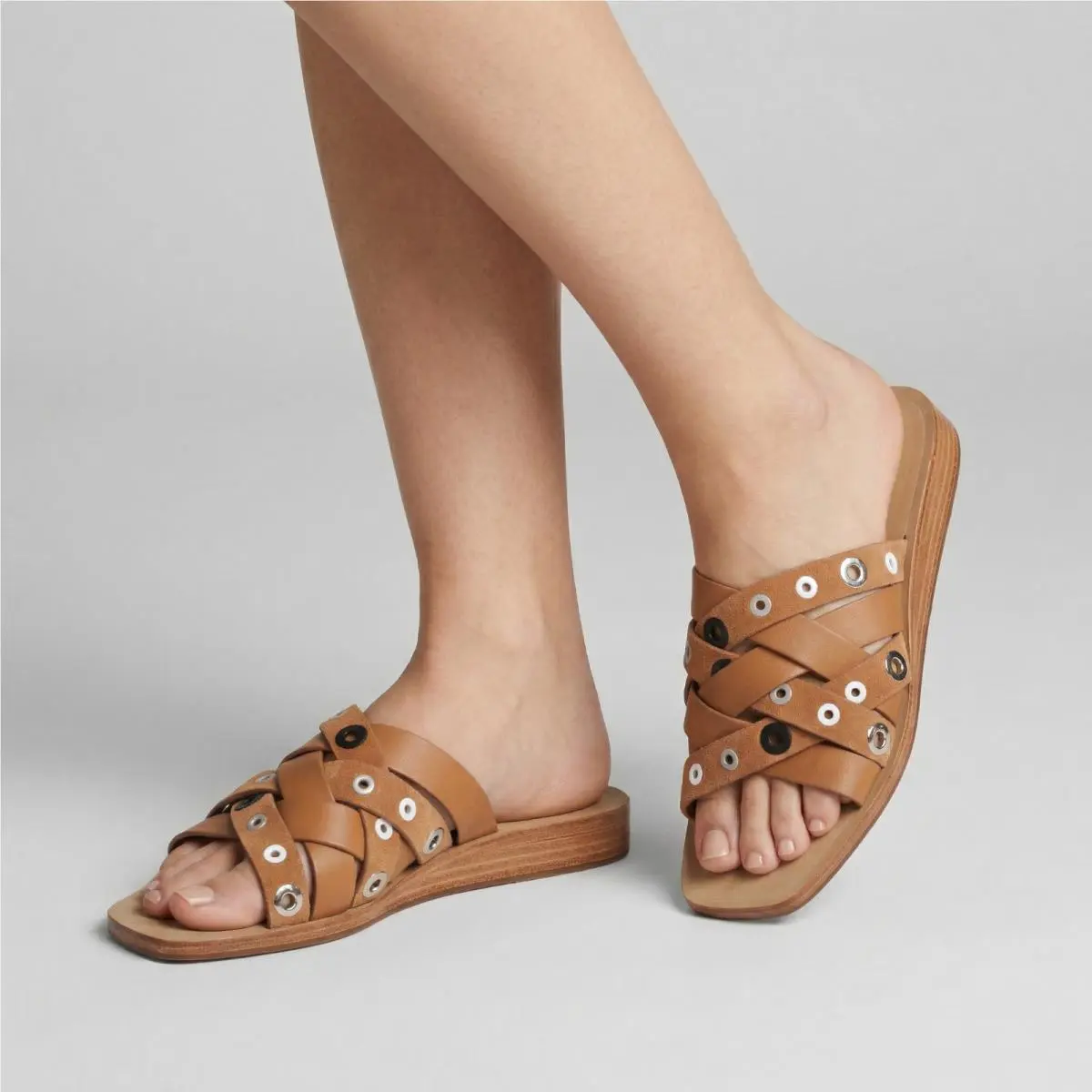 Rag Bone Hartley Eyelet-embellished Leather Suede Slides EU 40 / US 10