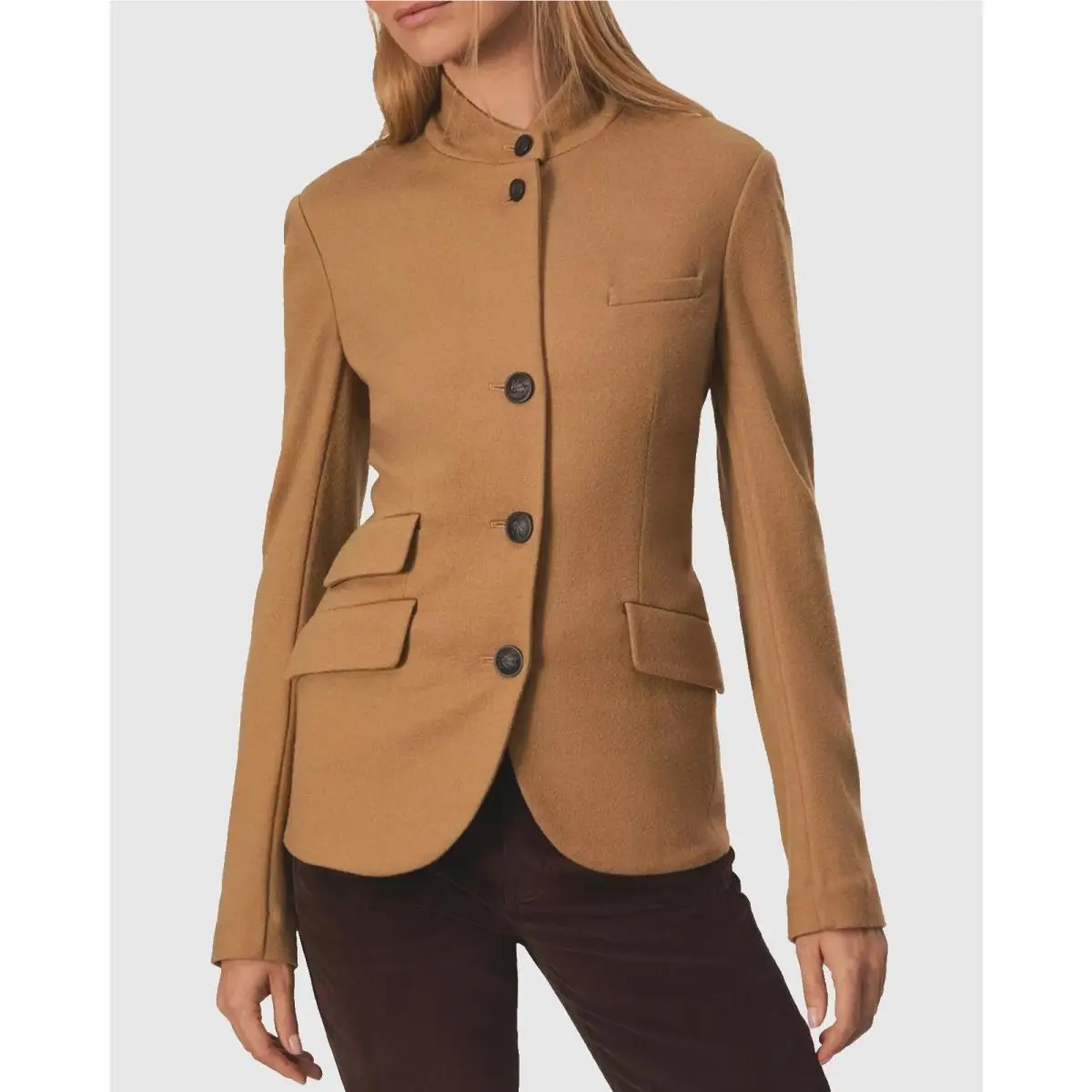 Rag Bone Slade Japanese Wool Blazer Womens 4 Camel Brown