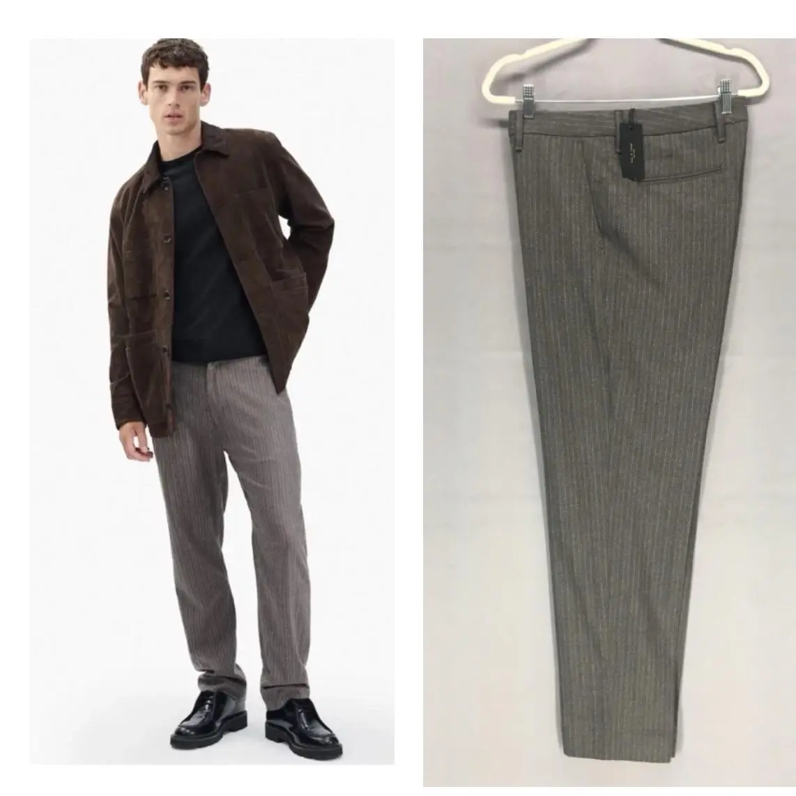 Rag Bone Evan Flannel Trouser Mens 34x30 Wool Cashmere Herringbone