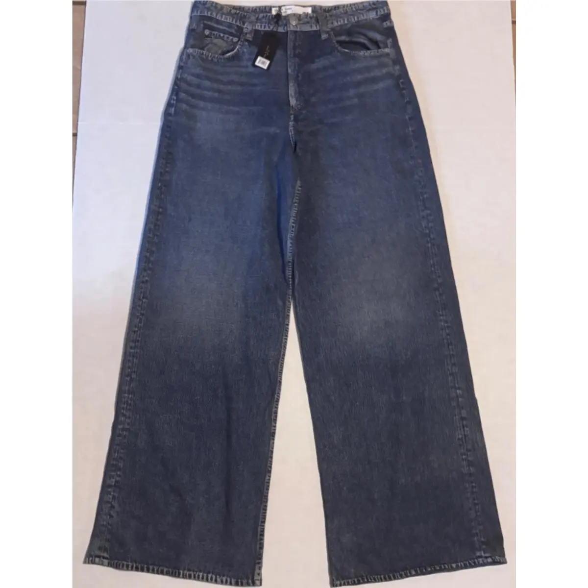 Rag Bone Size 31 Kimber Miramer Sofie Pants Wide Leg Blue Jeans