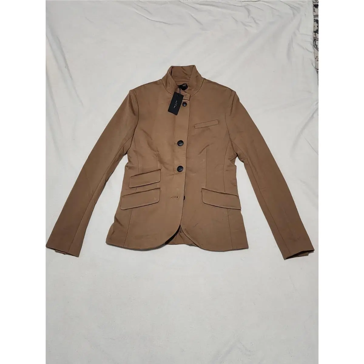 Rag Bone Slade Ponte Blazer Jacket Camel Stretch Sz 4