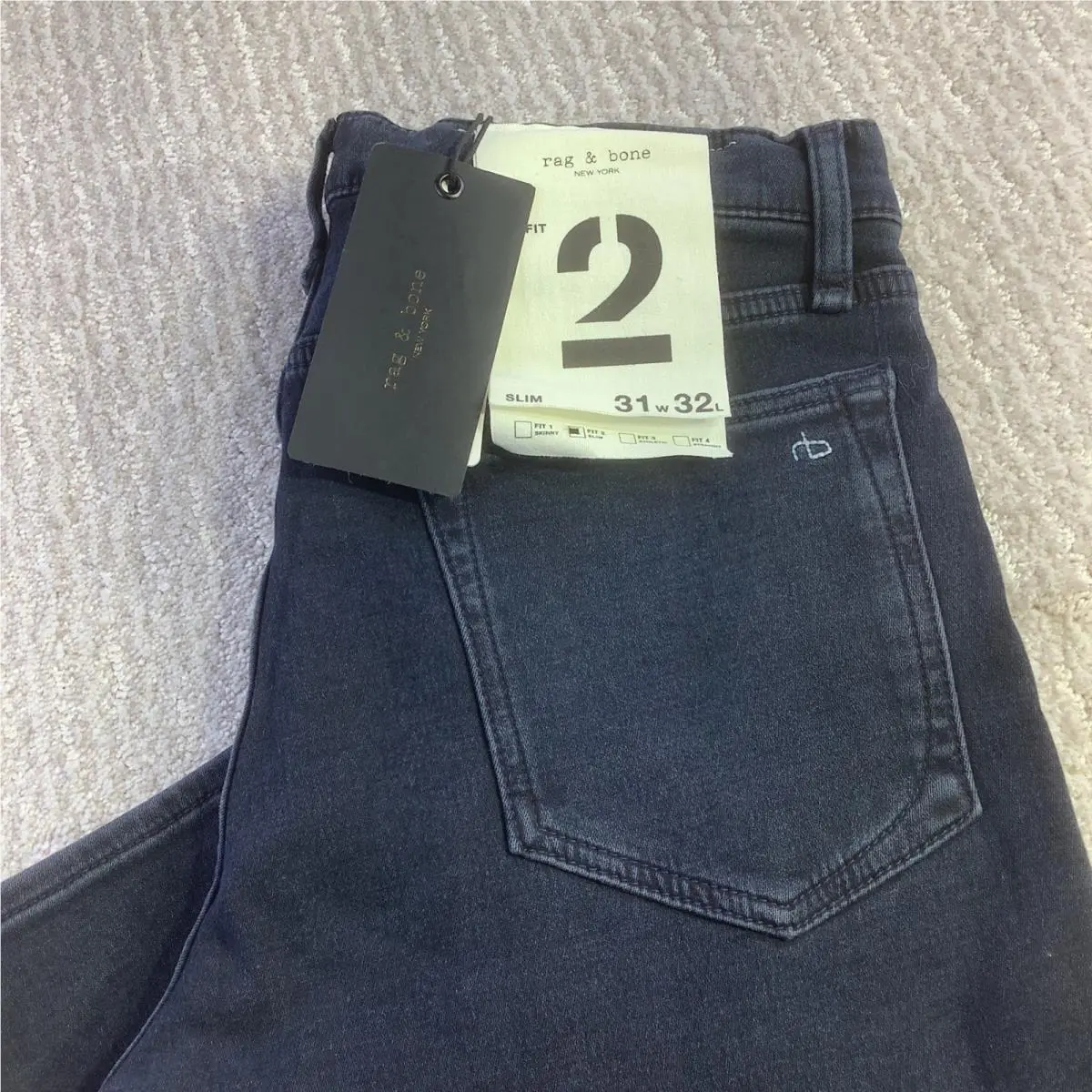 Rag Bone Mens Slim Fit 2 Inkwell Dark Wash Jeans 31 x 32 Actual 30 x 31