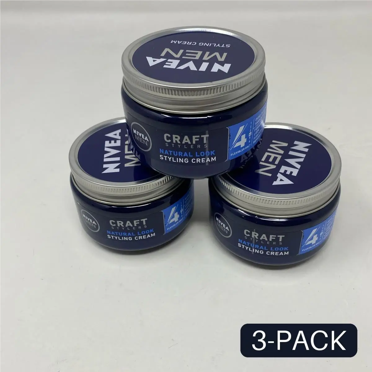 Men Craft Stylers Natural Look Styling Cream 3pk 3x150ml - 3 Pack by Nivea