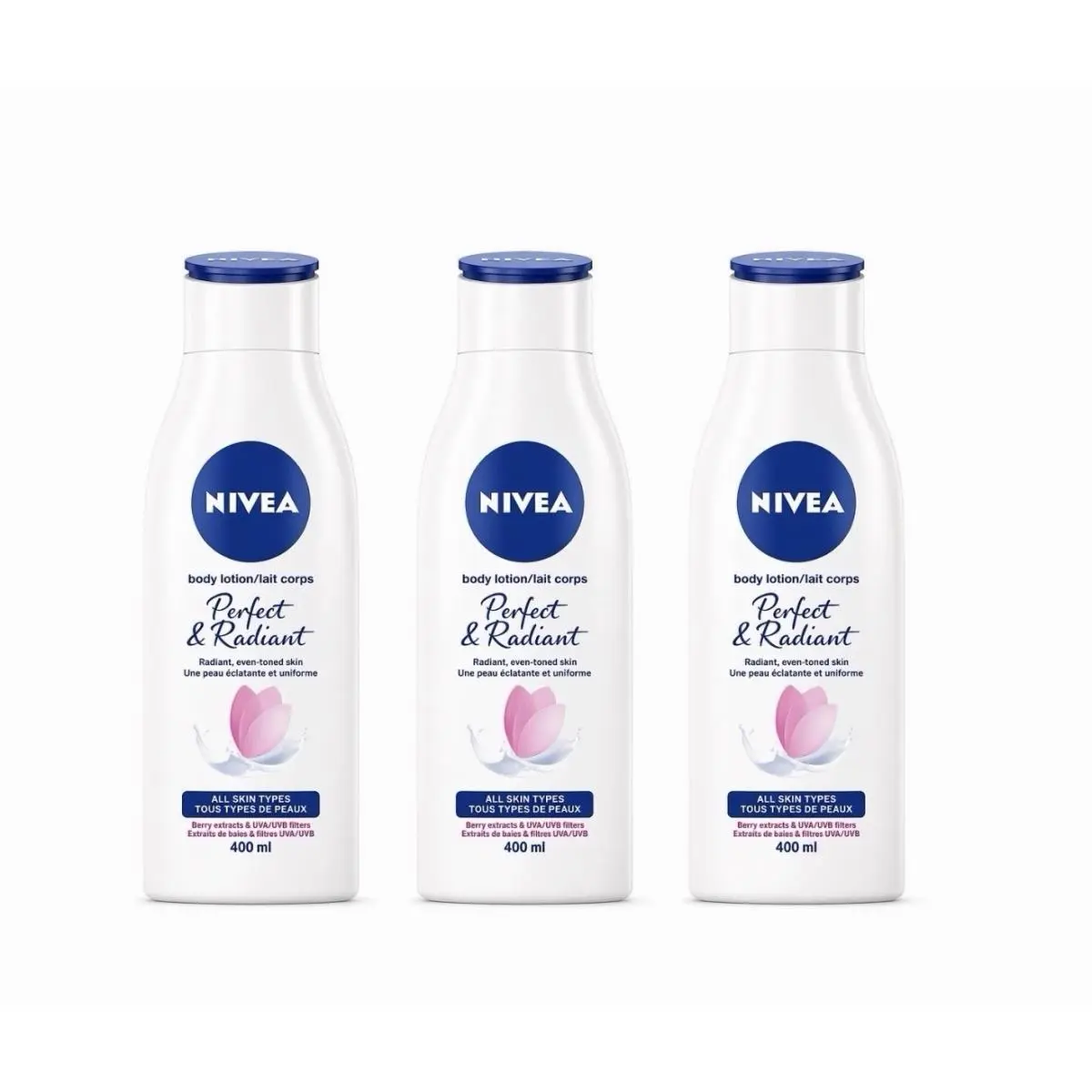 Perfect Radiant Body Lotion 400ml Even Tone Moisturizing Lotion 3PCS by Nivea