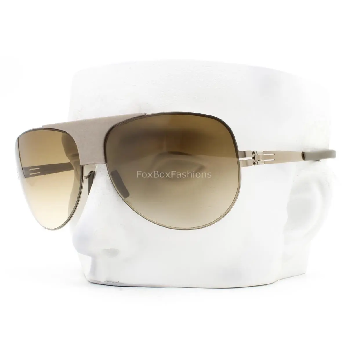 Ic Berlin Roadster Sunglasses Matte Cement Bronze Brown Gradient with Case by ic! berlin