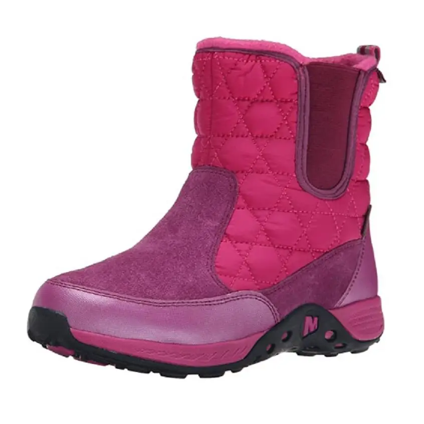 Merrell Kids Jungle Moc 2 Waterproof Quilted Boot Pink MY54391