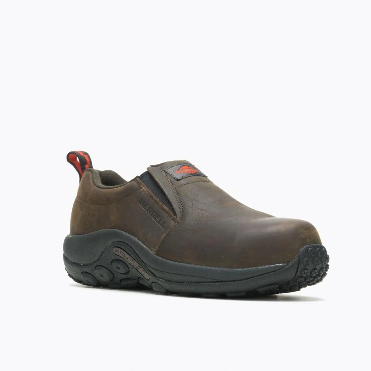 Work Men`s Jungle Moc Leather Composite Toe Work Shoe Espresso - J099319 12 by Merrell