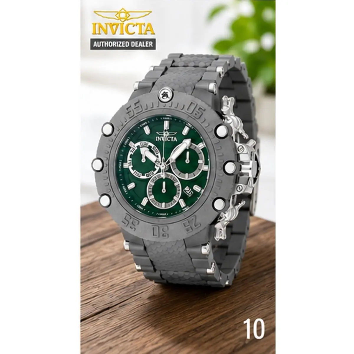 Invicta Men`s 52mm Subaqua Swiss Quartz Chronograph Titanium/green 200m Watch