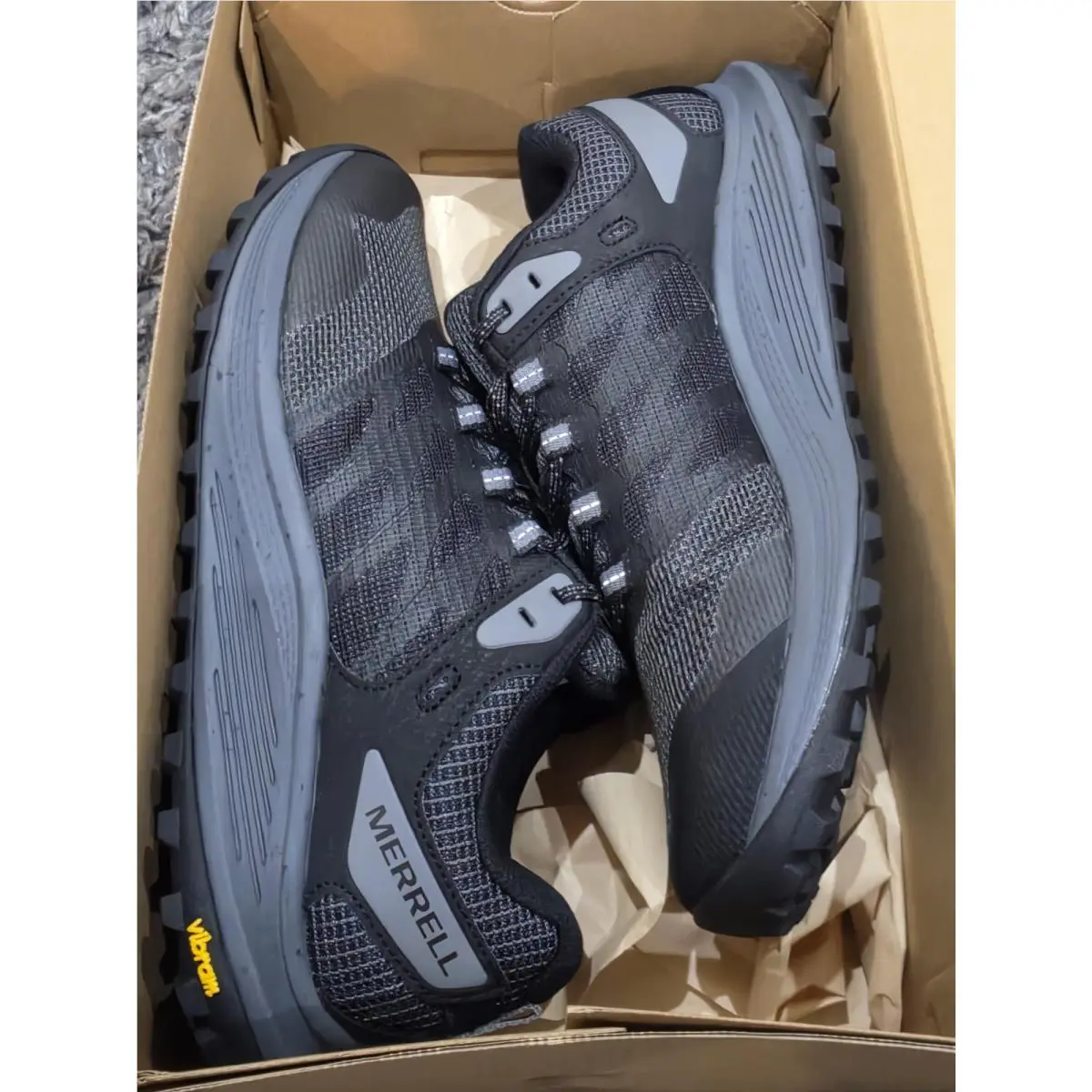 Merrell Men Nova 3 Tactical Wide Width Shoes Size 7.5 Black/charcoal