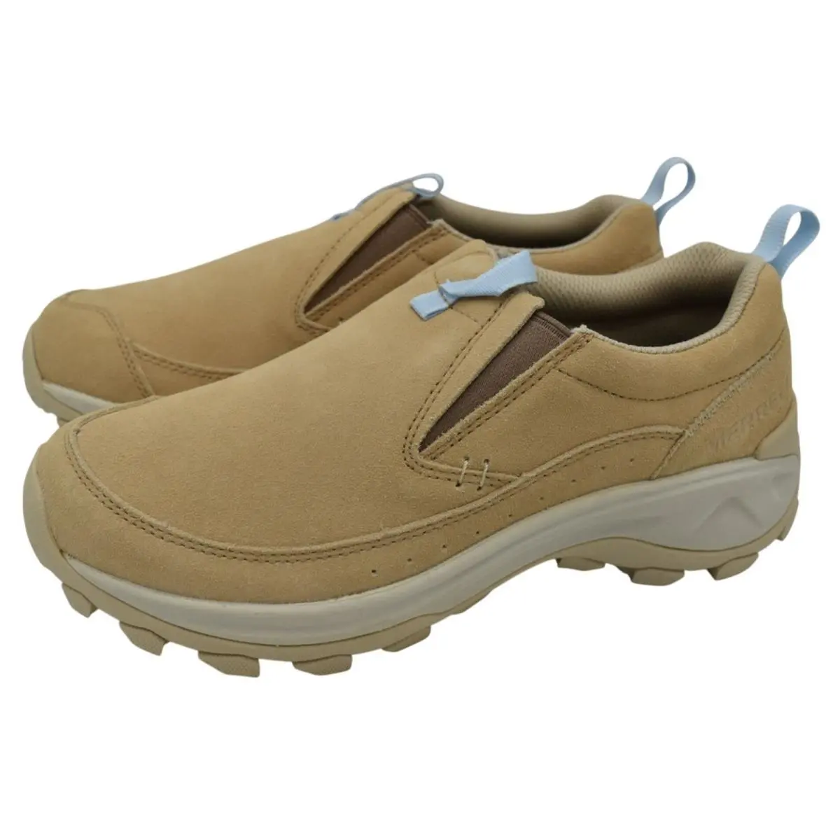 Merrell Womens Size 8 Nessa Latte Leather Slip On Moc Shoes