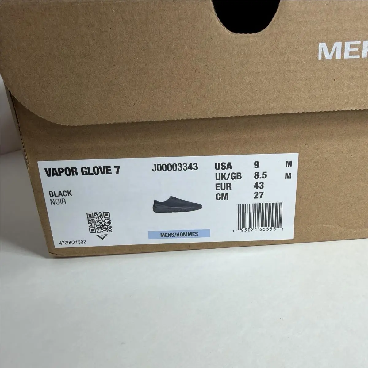 Merrell shoes - Vapor Glove 7 - Vapor Glove - J00003343 - Black 0
