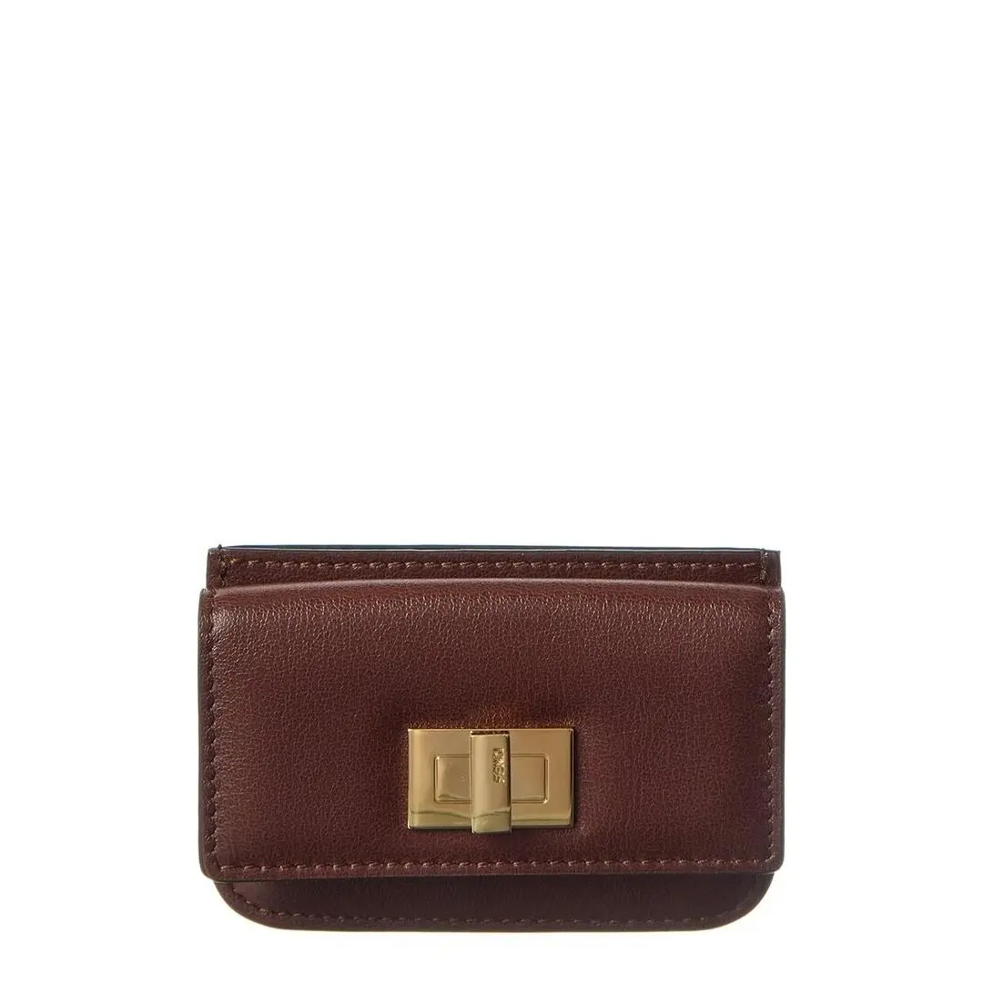 Way Leather Card Holder Women`s Brown by Fendi
