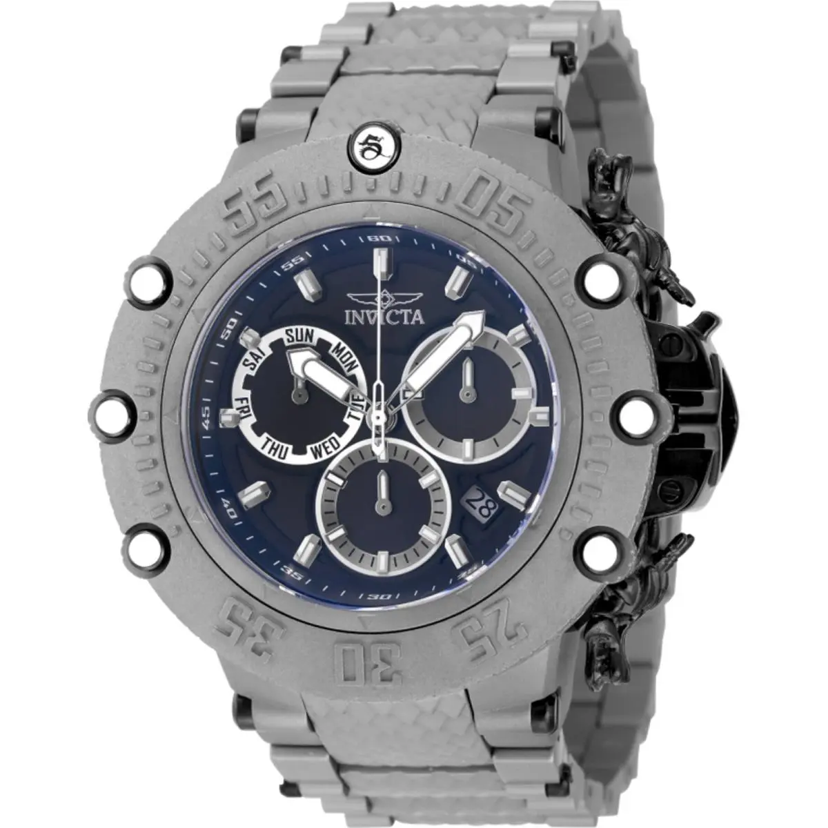 Invicta Men`s Watch Subaqua Chronograph Titanium and Black Dial Bracelet 48194