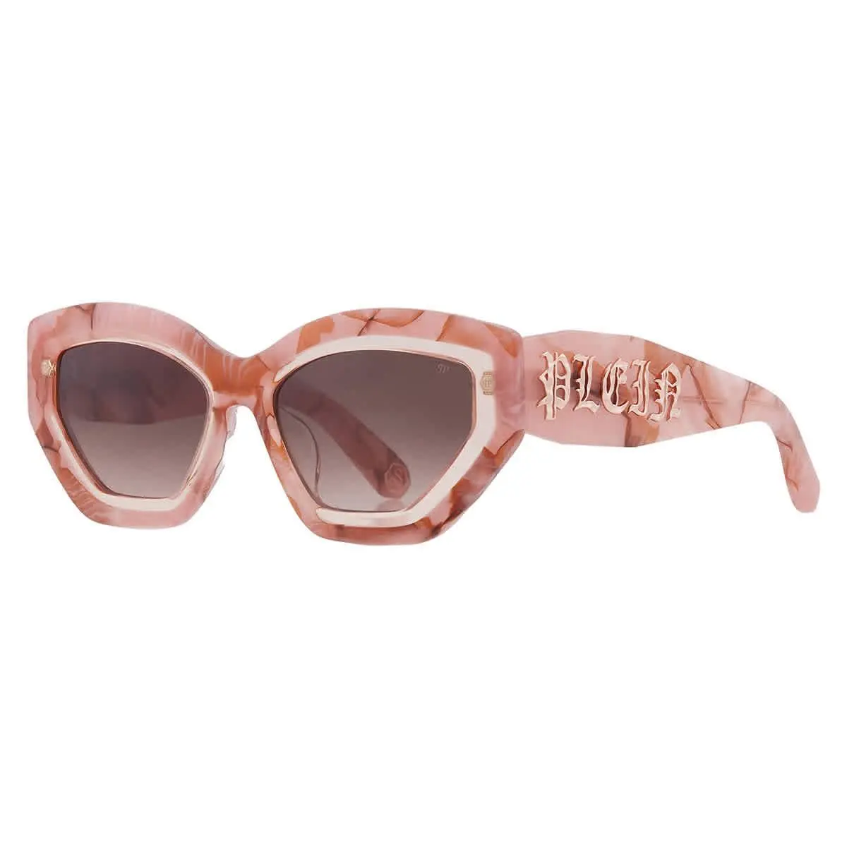 Philipp Plein Brown Gradient Cat Eye Ladies Sunglasses SPP099M 06Z8 55