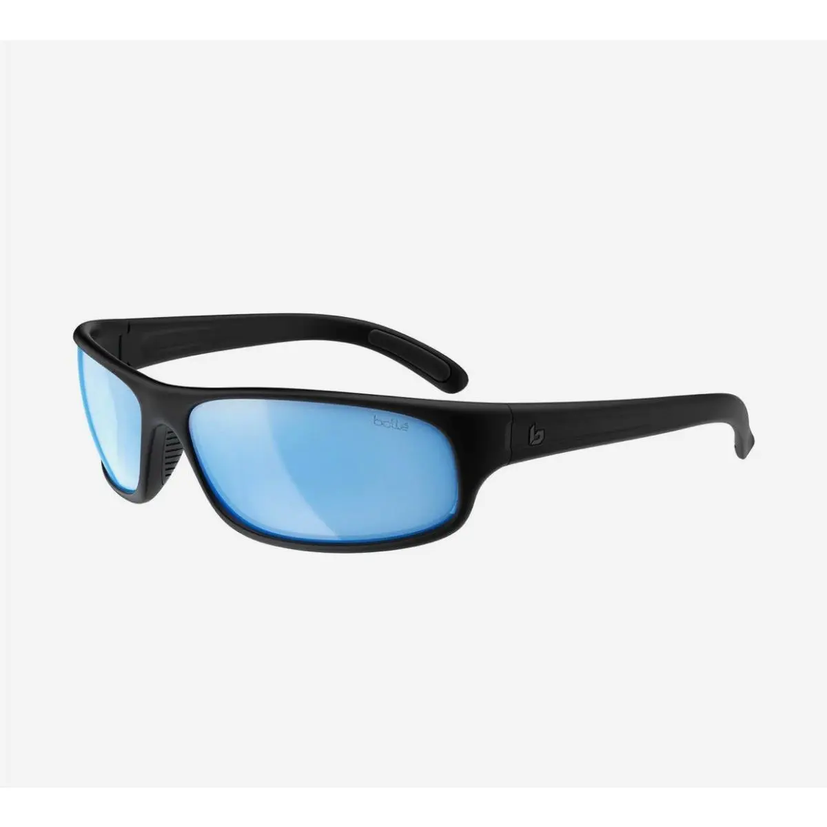 Bollé Anaconda Matte Black Sky Blue Polarized Sunglasses BS027008 by Bolle