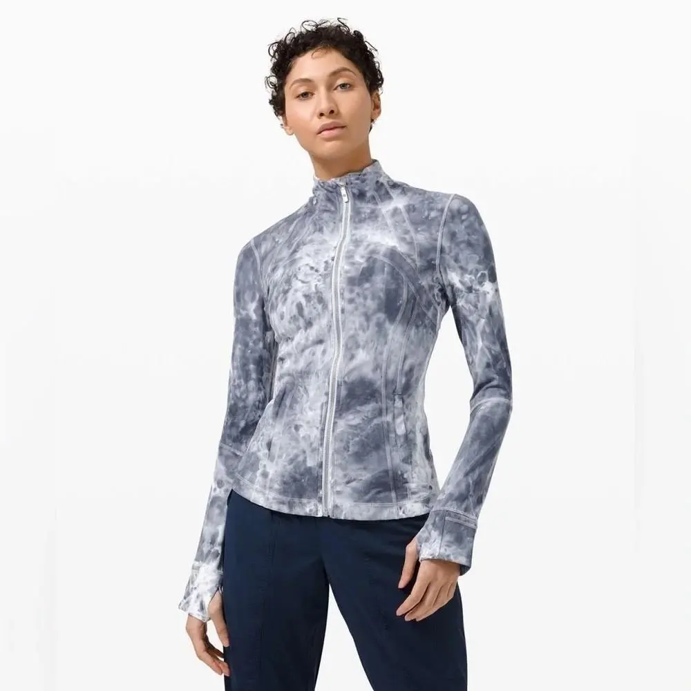 Lululemon Define Jacket Lux Marble Dye Gray White Size 8