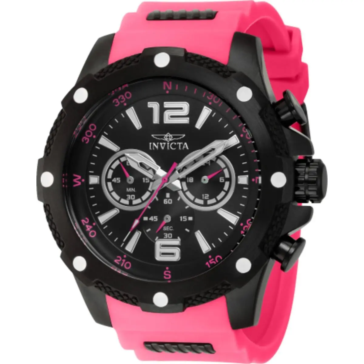 Invicta I-force 43000 Men`s Black Stainless Steel Quartz Watch 50mm