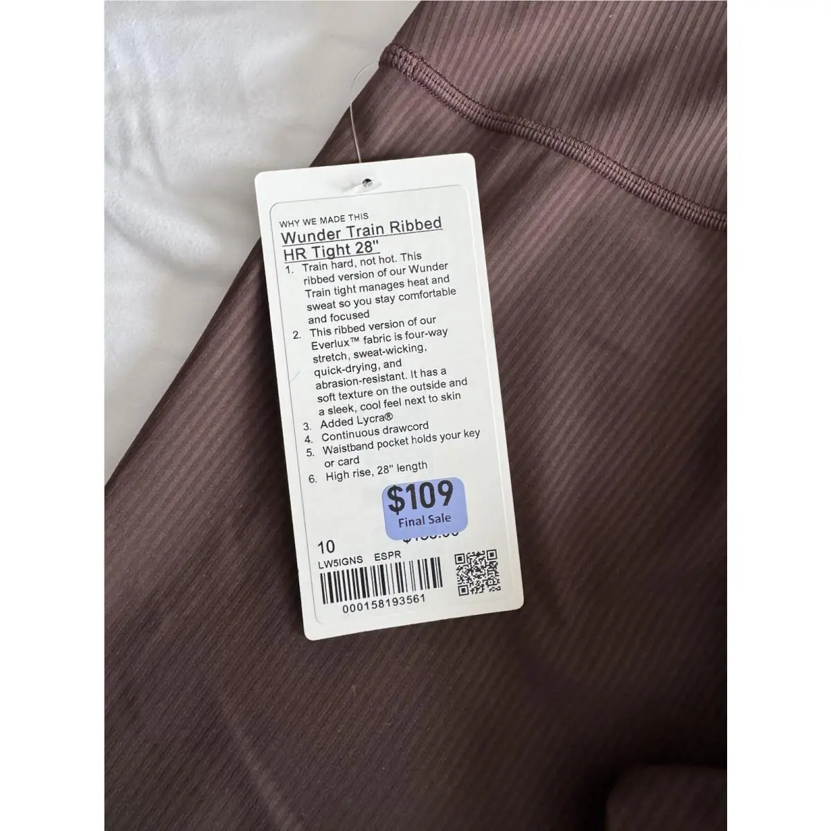Lululemon clothing - Espresso 1