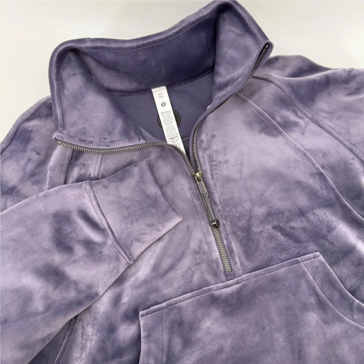 Lululemon Scuba Oversized Funnel Neck Velvet Half Zip Pullover Purple M/l