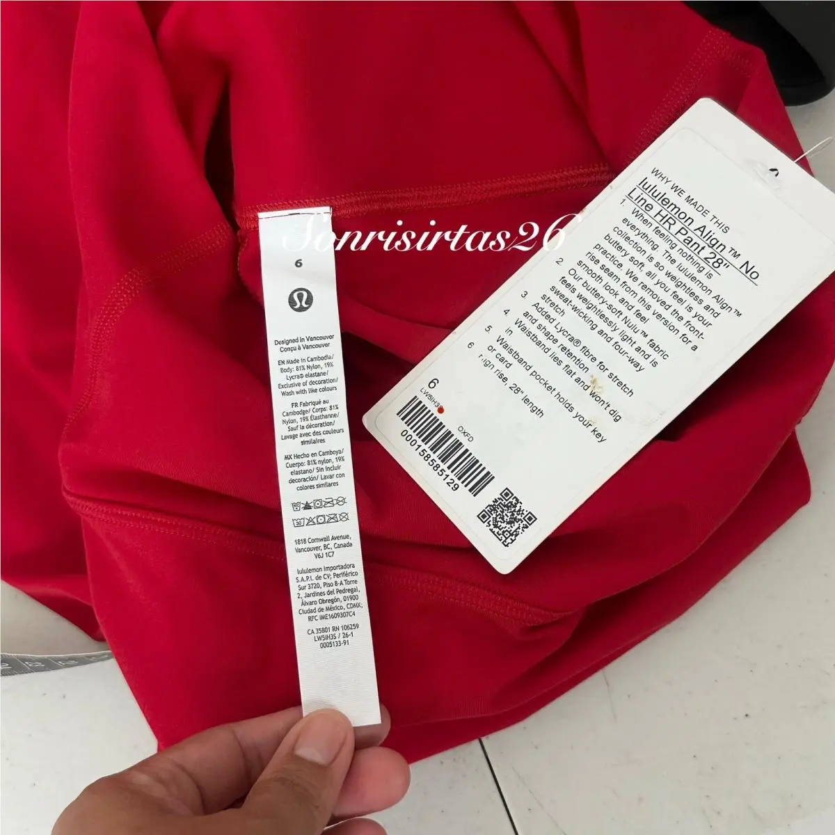 Lululemon clothing - Red 9