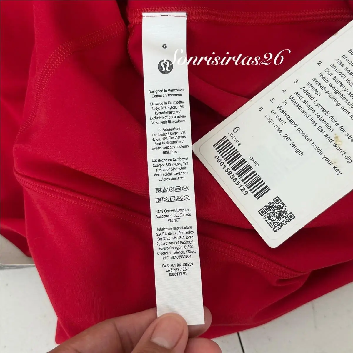 Lululemon clothing - Red 10