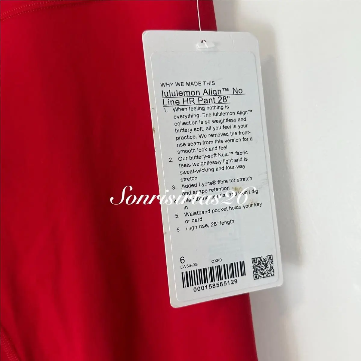 Lululemon clothing - Red 1