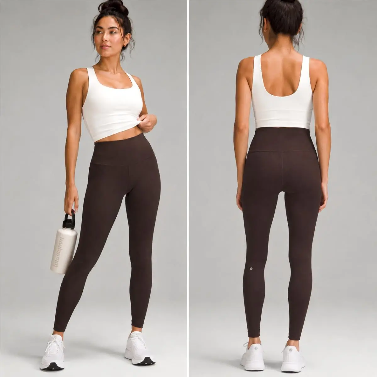 Lululemon Wunder Train HR Tight 28 Ribbed Size 2 Espresso Brown Everlux Legging
