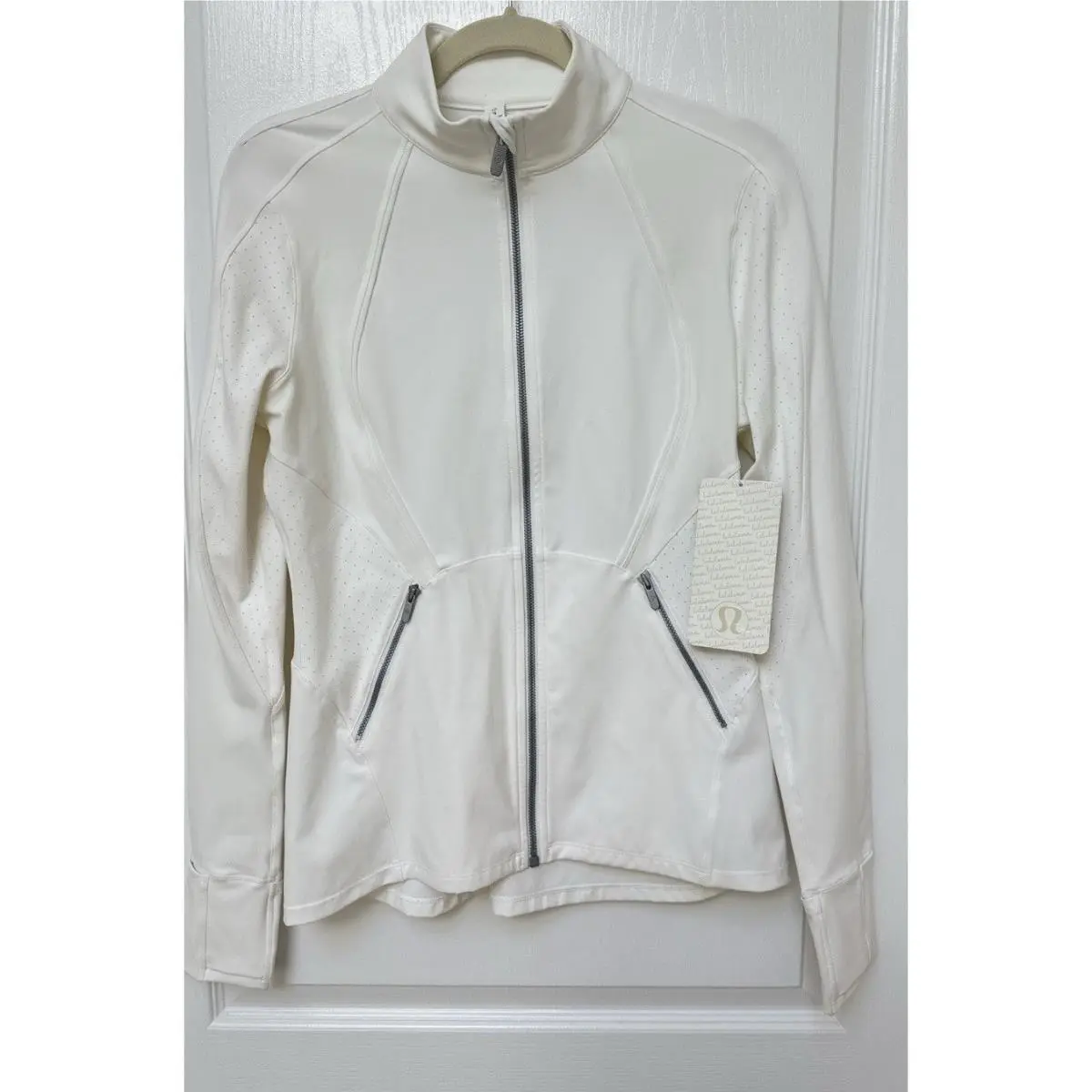 Lululemon Sleek Essentials Jacket White Women`s Size 10