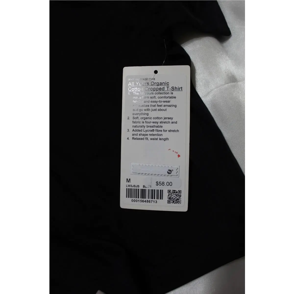 Lululemon clothing - Lululemon All Yours Orgranic Cropped T-Shirt - Black 3
