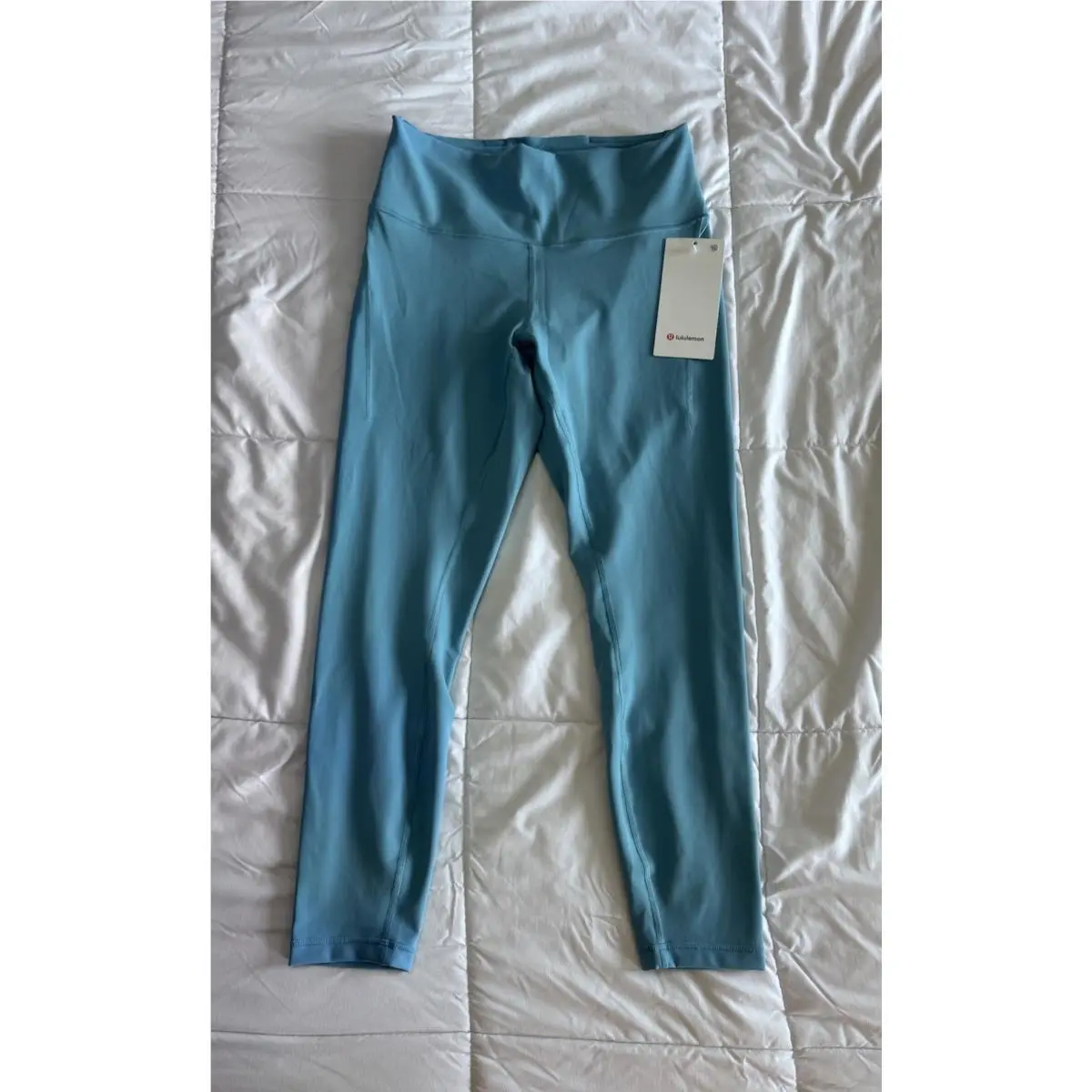 Lululemon Wunder Train High Rise Tight 25 Size 10 Washed Blue Workout
