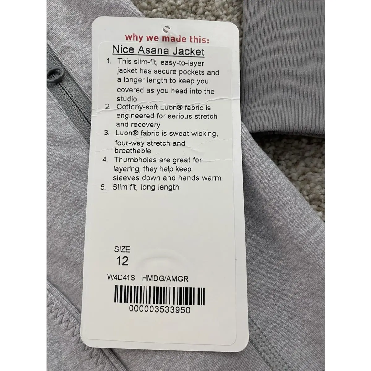 Lululemon clothing - Gray 2